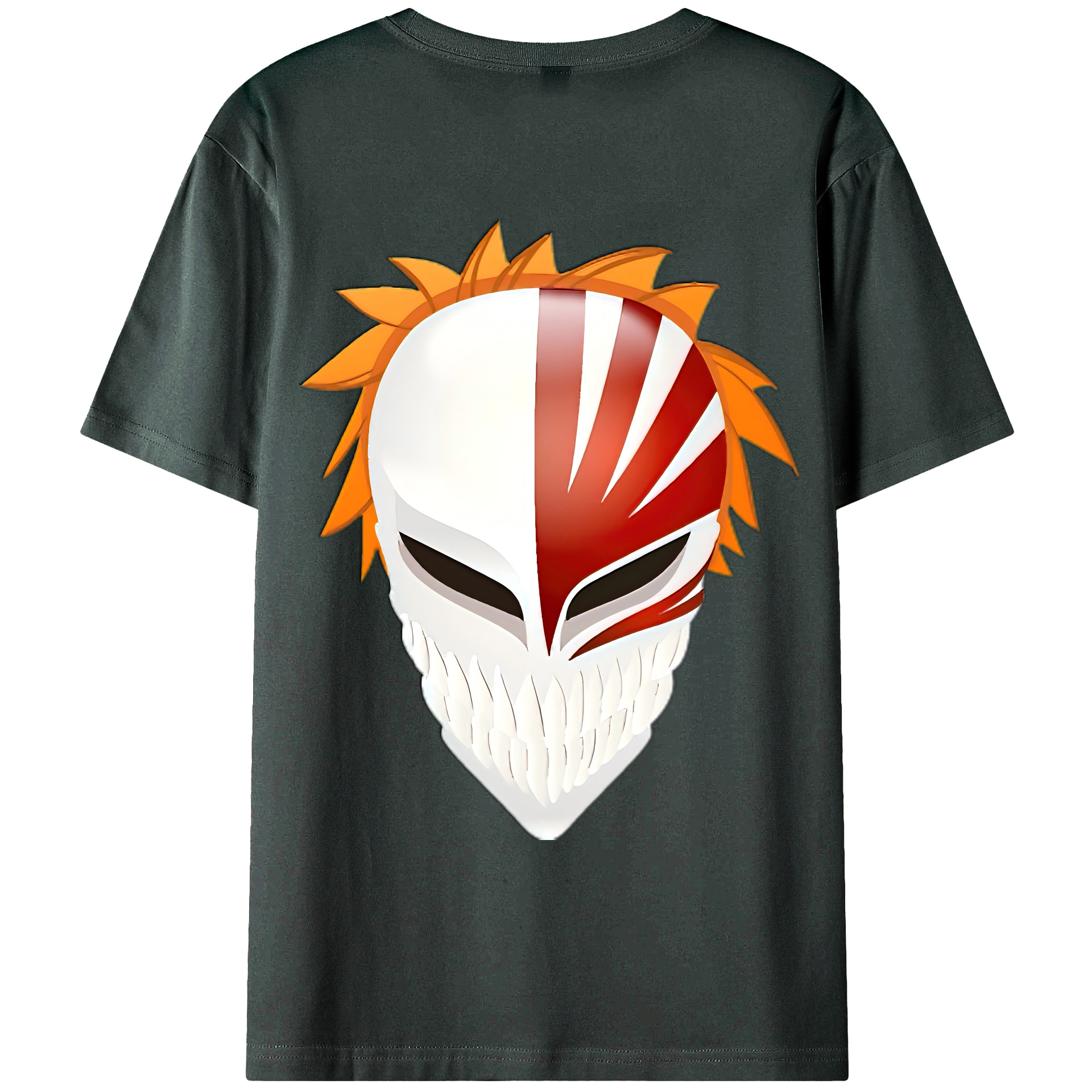 （画像用） ブリーチ 黒崎一護（くろさき いちご）BLEACH Kurosaki Ichigo 綿100％ メンズ半袖Tシャツ（バックプリント） 通気性